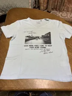 anti-label BASIC VネックTシャツ ライトブルー L