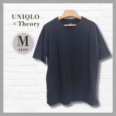 美品✨UNIQLO×Theory 黒 VネックTシャツ メンズM 綿 リラックス