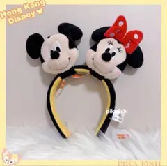 【フォ☆正規品】ミッキー　ミニー　カスタマイズカチューシャぬいぐるみセット　香港