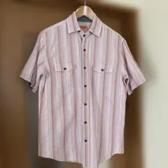 takaQメンズストライプ柄シャツ　Lサイズ