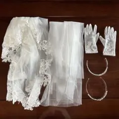 ウェディングベール・グローブ・ティアラセット