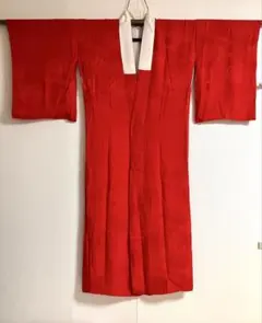 ヴィンテージ赤長襦袢　総裏付き