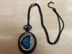 モルフォ蝶 ネックレス 蝶