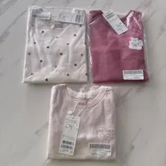 新品 プティプラ GIRLS 長袖T ロンT Tシャツ 100 3枚セット