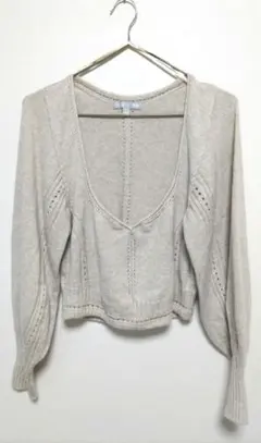 マメクロゴウチ　ユニクロ　3Dボリュームスリーブセーター　М