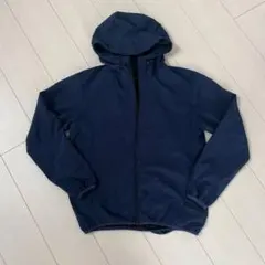 GUウィンドプルーフシェルパーカーネイビー ナイロンフードジャケットジーユー春服