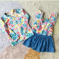 Ocean&Ground ワンピース水着 ラッシュガード セット 110