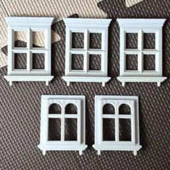 【揃ってます！】シルバニアファミリー 赤い屋根の大きなお家 窓枠 窓 セット