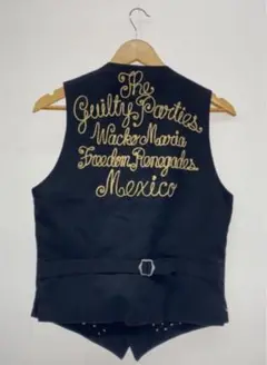 WACKO MARIA 刺繍入りブラックベスト