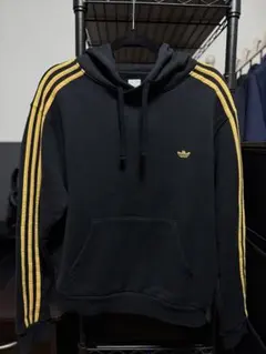 ⭐️美品 アディダス オリジナルス 3ストライプ パーカー ブラック×イエロー M