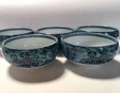 源右衛門窯 青彩菊絵 取鉢 5客組のサムネイル