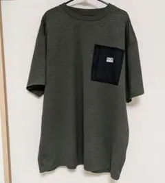 CAMP7 ポケット付きTシャツ カーキ Mサイズ