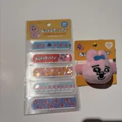 おぱんちゅうさぎ 絆創膏 ヘアゴム 2点セット