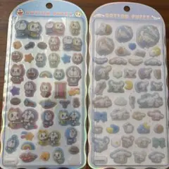 ドラえもん＆シナモロール COTTONPUFFYシールセット