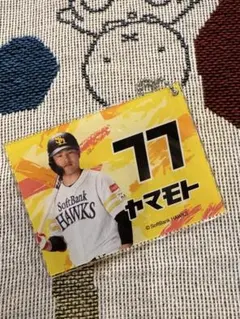 福岡ソフトバンクホークス 山本恵大 77 アクリルキーホルダー　若鷹くじ