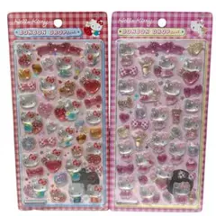 【正規品】 ボンボンドロップシール サンリオ 第2弾キティ赤 ピンク 2枚セット