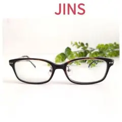JINS ジンズ メガネ 眼鏡 ウェリントン ブラウンデミ ゴールド 軽量