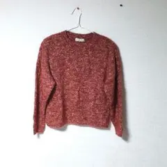 ニット　セーター　トップス　長袖　赤　レディース　最終値下げ