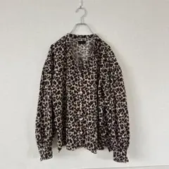 apart by lowrys Vサテンボウタイブラウス ヒョウ柄 シャツのサムネイル
