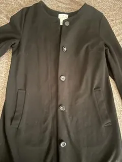 vis 黒のロングコート Mサイズ ボタン付き　vis