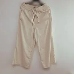 ZARA クリーム色 ワイドパンツ