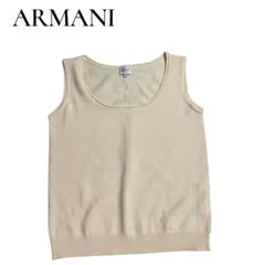 「美品」ARMANI COLLEZIONI ノースリーブ ニット アイボリーのサムネイル