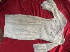 イエロー レース ワンピース フレアスリーブ