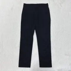 ユニクロ【M】メンズ チノパン スリムフィットパンツ 裏起毛トリコット 黒
