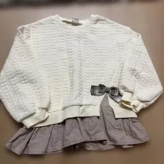 アイボリー リボン付き チュニック