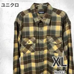 ユニクロ UNIQLO チェック シャツ XL ネルシャツ 長袖 メンズ 秋冬