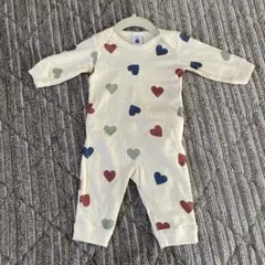 【新品未使用品】PETIT BATERU 長袖ロンパース ハート柄 60cm