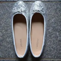 DISCOAT シューズ フラットシューズ バレエシューズ シルバー