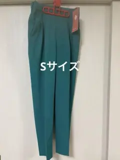 GLOBAL WORK ウツクシルエット　テーパードパンツ　グリーン　Sサイズ