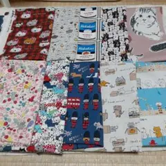 こばやし猫生地　縦50cm横25cm 10枚セット　柄変更不可