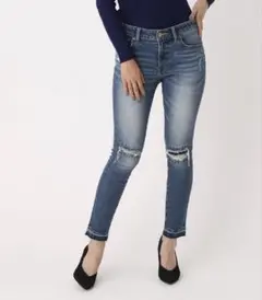 AZUL BY MOUSSY REPAIR DENIM SKINNY