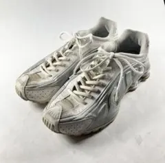Nike Shox R4 ホワイト　メタリックシルバー　28.5 メンズ