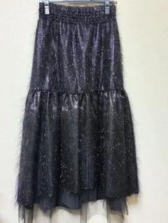 新品未使用】MAISON SPECIAL☆シャーリングタイトスカート ブラック