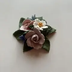 ハンドメイド　粘土製花束のミニ置物 ６.5cm x8.0cm x3.0