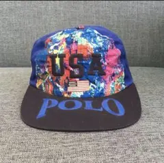 美品☆ USA製 POLO SPORT ポロスポーツ キャップ 帽子 ポロスポ