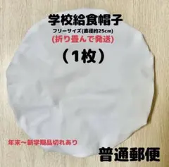 給食帽子・フリーサイズ約25cm（1枚）
