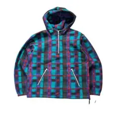 7AS3 ハーフジップフリースジャケット　タータンチェック　Y2K 古着