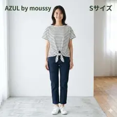 アズールバイマウジー 裾リボン ボーダー半袖Tシャツ S 綿100% 美品のサムネイル
