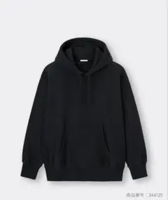 GU ヘビーウェイトビッグスウェットパーカー ブラック XL