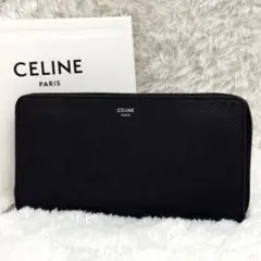 未使用級⭐️CELINE セリーヌ 財布 ラウンドファスナー ブラック レザーのサムネイル