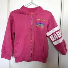 BABYDOLL ジップアップパーカー ピンク ホワイト 子供用