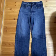 GU ストレートデニムパンツ ネイビー 28