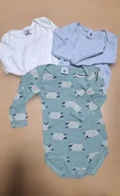 PETIT BATEAU　ボディスーツ　長袖　74㎝　3点セット