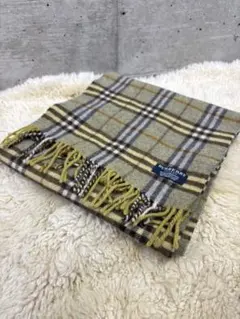 イギリス製 バーバリー ノバチェック ラムウールマフラー ストール コート
