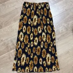ほぼ新品　coca ひまわり柄　ロングスカート