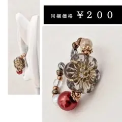 土日１０％OFF✵¥330より　バーミリオン×グレー❁アンティークフラワー